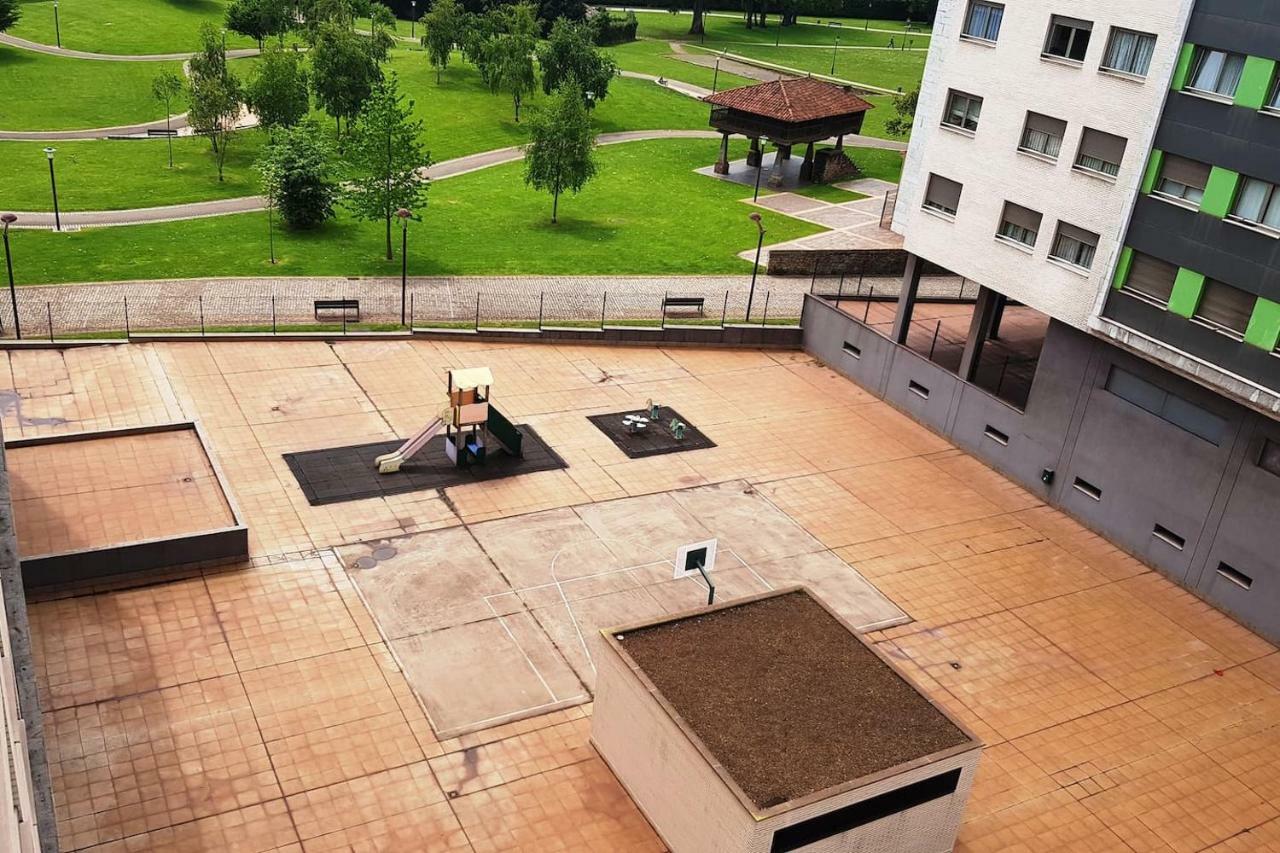 Lauredal - Ático con amplia terraza, 2 hab, 2 baños, pádel, parque infantil Apartamento Gijón Exterior foto