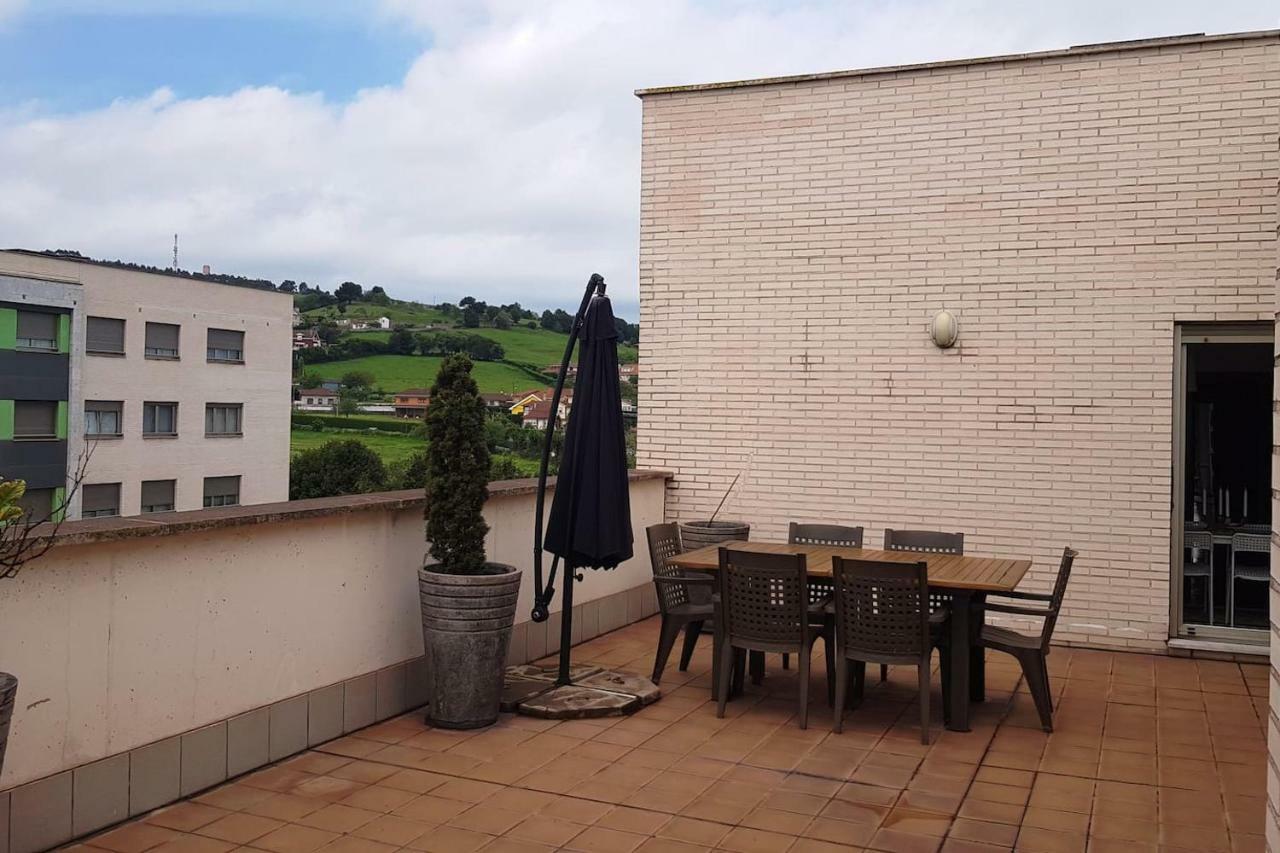 Lauredal - Ático con amplia terraza, 2 hab, 2 baños, pádel, parque infantil Apartamento Gijón Exterior foto